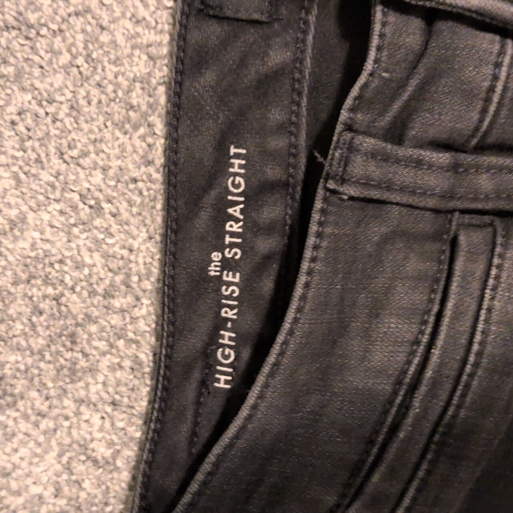 Liverpool The High Rise Straight Raw Hem Black Jeans Size 6/28 - Picture 3 of 9